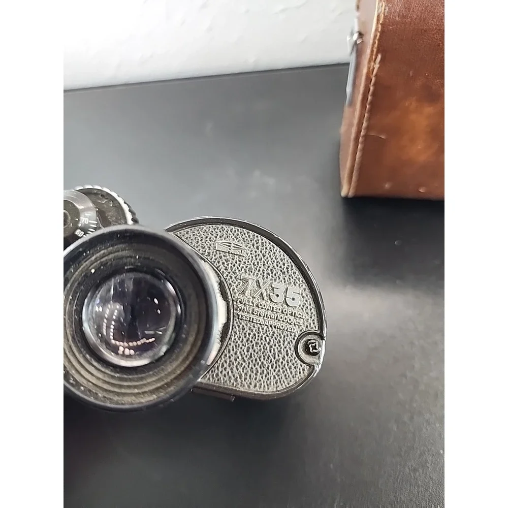 Vintage EMPIRE Model 270 7x35 Fast‎ Focus Binoculars With Case Work Great
